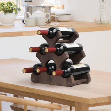 Wooden wine rack online 6 bottles